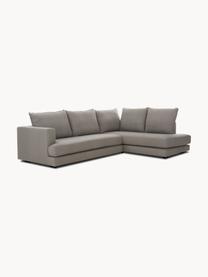 Sofa narożna Tribeca, Tapicerka: 100% poliester Dzięki tka, Stelaż: lite drewno sosnowe, Nogi: lite drewno bukowe, lakie, Taupe tkanina, S 274 x G 192 cm, prawostronna