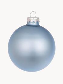 Palline albero di Natale, varie misure, Vetro, Azzurro opaco, Ø 10 x Alt. 10 cm, 8 pz