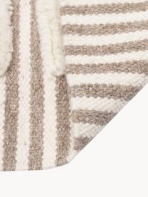Tapis en laine tissé à la main taupe Anica, Taupe, larg. 80 x long. 150 cm (taille XS)