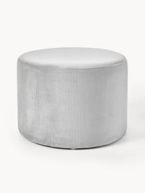 Pouf in velluto Daisy, Rivestimento: velluto (poliestere) Con , Struttura: compensato, Velluto grigio, Ø 54 x Alt. 38 cm