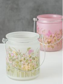 Teelichthalter-Set Rosalie, 2-tlg., Glas, Mehrfarbig, Ø 8 x H 10 cm