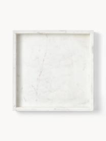 Bandeja decorativa pequeña de mármol Venice, Mármol, Mármol blanco, An 30 x F 30 cm