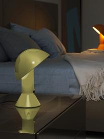 Kleine tafellamp Elmetto met verstelbare lampenkap, Kunststof, gelakt, Olijfgroen, Ø 22 x H 28 cm