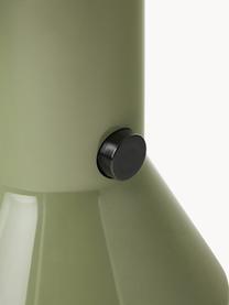 Petite lampe à poser avec abat-jour réglable Elmetto, Plastique laqué, Vert olive, Ø 22 x haut. 28 cm