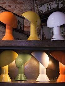 Kleine tafellamp Elmetto met verstelbare lampenkap, Kunststof, gelakt, Olijfgroen, Ø 22 x H 28 cm
