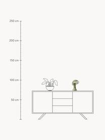 Lámpara de mesa pequeña orientable Elmetto, Plástico pintado, Verde oliva, Ø 22 x Al 28 cm