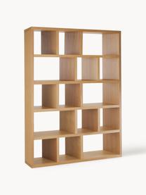 Groot boekenrek Portlyn, Frame: honingraatconstructie van, Oppervlakte: eikenfineer Dit product i, Eikenhout, B 150 x H 198 cm