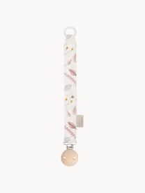 Clip protege chupetes Pressed Leaves, Rosa claro, multicolor, L 20 cm