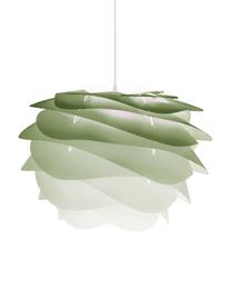 Hanglamp Carmina Mini, bouwpakket, Lampenkap: polycarbonaat, polypropyl, Baldakijn: polypropyleen, Groen, Ø 32 x H 22 cm