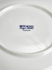 Sada ručně vyrobených porcelánových snídaňových talířů Nippon, 4 díly, Porcelán, Modrá, bílá, Ø 21 cm