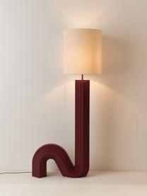 Lampa podłogowa Luomo, Burgundowy, złamana biel, W 153 cm