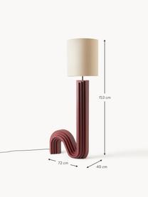 Lampa podłogowa Luomo, Burgundowy, złamana biel, W 153 cm