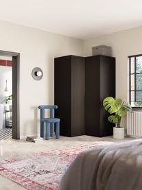 Armoire d'angle modulaire Leon, larg. 115 cm, Noir, Module d'angle : larg. 115 x haut. 200 cm