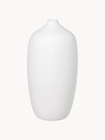 Grand vase Ceola, haut. 25 cm, Céramique, Blanc, Ø 13 x haut. 25 cm