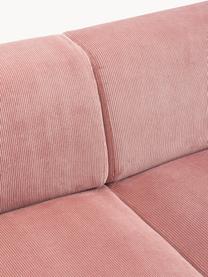 Cord-Ecksofa Melva (4-Sitzer), Bezug: Cord (92% Polyester, 8% P, Gestell: Massives Kiefernholz, Spa, Füße: Kunststoff Dieses Produkt, Cord Altrosa, B 319 x T 195 cm, Eckteil links