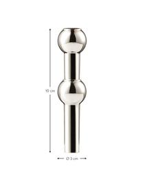 Candelabro Stoff Nagel, Metal recubierto, Plateado, Ø 3 x Al 10 cm