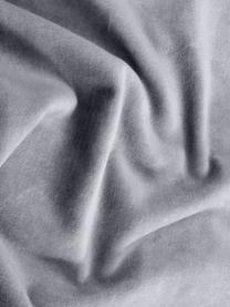 Fluwelen kussenhoes Dana, 100% katoenfluweel, Grijs, B 30 x L 50 cm