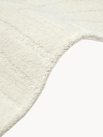 Ručne tuftovaný vlnený koberec Aaron, Krémovobiela, Š 160 x D 230 cm (veľkosť M)
