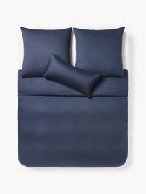 Baumwollsatin-Bettdeckenbezug Comfort, Webart: Satin Fadendichte 300 TC,, Dunkelblau, B 200 x L 200 cm