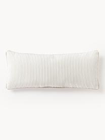 Dlhý menčestrový vankúš Kylen, Lomená biela, Š 30 x D 70 cm