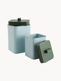 Set di 2 contenitori per alimenti Luca, Metallo rivestito, Azzurro, verde scuro, Set in varie misure