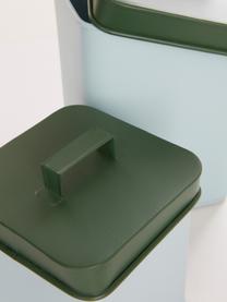 Set di 2 contenitori per alimenti Luca, Metallo rivestito, Azzurro, verde scuro, Set in varie misure