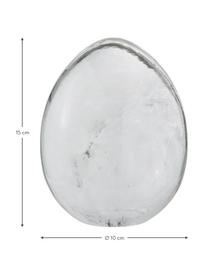 Pieza decorativa huevo artesanal de vidrio Murina, Vidrio, Transparente, Ø 10 x Al 15 cm