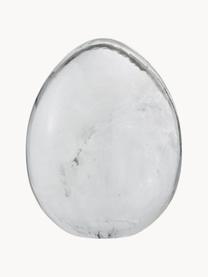 Pieza decorativa huevo artesanal de vidrio Murina, Vidrio, Transparente, Ø 10 x Al 15 cm