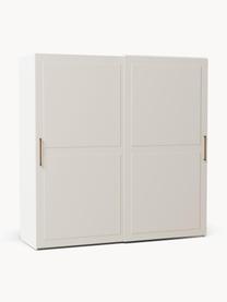 Modularer Schwebetürenschrank Charlotte, 200 cm Breite, mehrere Varianten, Korpus: Spanplatte, melaminbeschi, Beige, Basic Interior, B 200 x H 200 cm