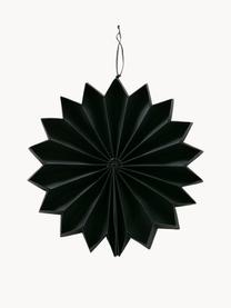 Adornos navideños estrellas artesanales Dilia, 3 uds., Papel reciclado, Negro, blanco, greige, Ø 20 cm