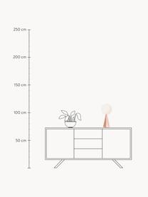 Handgemaakte tafellamp Bilia, Lampenkap: glas, Wit, koperkleurig, Ø 20 x H 43 cm