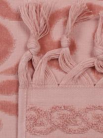 Badvorleger Caroline mit Velours Paisley-Muster, Baumwolle, Rosa, 50 x 70 cm