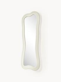 Specchio a figura intera con cornice ondulata Cosimo, Struttura: pannello di fibra a media, Superficie dello specchio: vetro a specchio Questo p, Beige chiaro, Larg. 66 x Alt. 175 cm