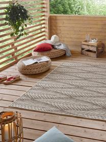 Design In- & Outdoor-Teppich Pella mit grafischem Muster, 100% Polypropylen, Taupe, Beige, B 140 x L 200 cm (Grösse S)