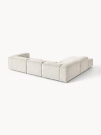 Modulares XL-Ecksofa Lennon aus Cord, Bezug: Cord (92 % Polyester, 8 %, Gestell: Massives Kiefernholz, Spe, Cord Hellbeige, B 329 x T 269 cm, Eckteil links