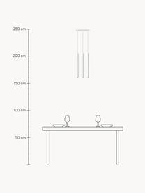 Závěsné svítidlo Fideus, Matná bílá, Š 30 cm, V 90 cm