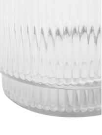 Tandenborstelbeker Ligia van geribbeld glas, Glas, Transparant, Ø 7 x H 10 cm