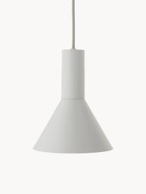 Lampada piccola a sospensione di design Lyss, Paralume: metallo rivestito, Baldacchino: metallo rivestito, Grigio chiaro, Ø 18 x Alt. 23 cm