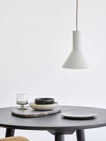 Kleine design hanglamp Lyss, Lampenkap: gecoat metaal, Lichtgrijs, Ø 18 x H 23 cm