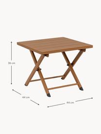 Table de jardin pliante Taylor, Acier, revêtement par poudre, Nougat, larg. 44 x prof. 44 cm