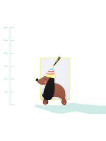 Carte d'anniversaire Sausage Dog, Blanc, brun, jaune