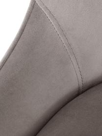 Fluwelen barstoel Ava, Bekleding: fluweel (100% polyester) , Fluweel taupe, B 48 x H 107 cm
