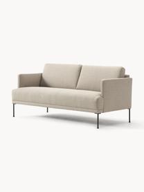 Sofa Fluente (2-Sitzer), Bezug: 100% Polyester 35.000 Sch, Gestell: Massives Kiefernholz, Füße: Metall, pulverbeschichtet, Webstoff Beige, B 166 x T 85 cm