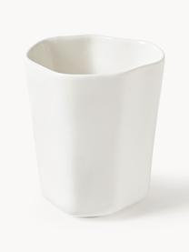 Tazas de café de porcelana con forma orgánica Joana, 4 uds., Porcelana, Blanco, Ø 7 x Al 10 cm, 240 ml