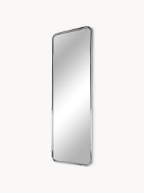 Eckiger Anlehnspiegel Blake, Rahmen: Edelstahl, Spiegelfläche: Spiegelglas, Rückseite: Mitteldichte Holzfaserpla, Silberfarben, B 55 x H 170 cm