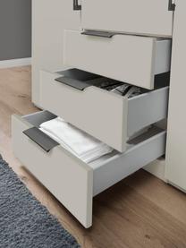 Drehtürenschrank Monaco, 2-türig, Korpus: Holzwerkstoff, foliert, Griffe: Metall, beschichtet, Hellbeige, B 99 x H 216 cm