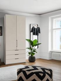 Drehtürenschrank Monaco, 2-türig, Korpus: Holzwerkstoff, foliert, Griffe: Metall, beschichtet, Beige, B 99 x H 216 cm