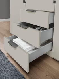 Drehtürenschrank Monaco, 2-türig, Korpus: Holzwerkstoff, foliert, Griffe: Metall, beschichtet, Beige, B 99 x H 216 cm