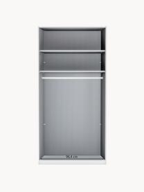 Drehtürenschrank Monaco, 2-türig, Korpus: Holzwerkstoff, foliert, Griffe: Metall, beschichtet, Beige, B 99 x H 216 cm