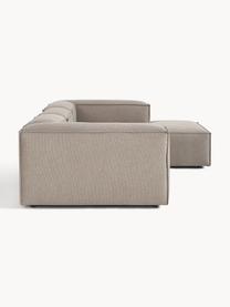 Narożna sofa modułowa Lennon, Tapicerka: 100% poliester Dzięki tka, Stelaż: lite drewno sosnowe, skle, Nogi: tworzywo sztuczne Ten pro, Taupe tkanina, S 327 x G 180 cm, lewostronna